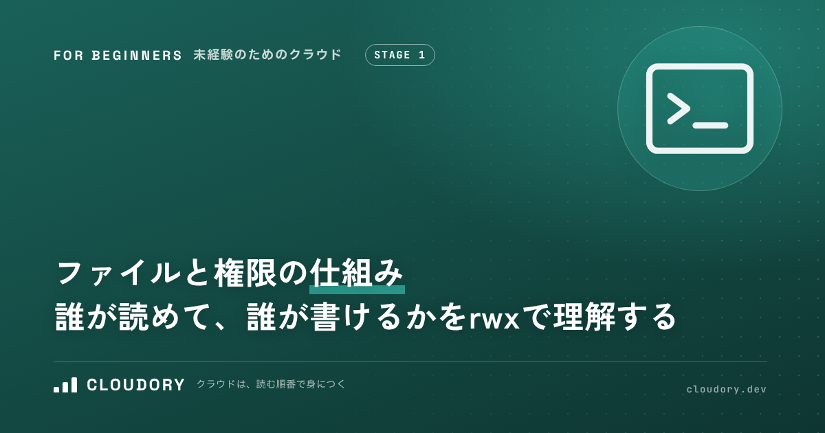 ファイルと権限の仕組み｜誰が読めて、誰が書けるかを rwx で理解する